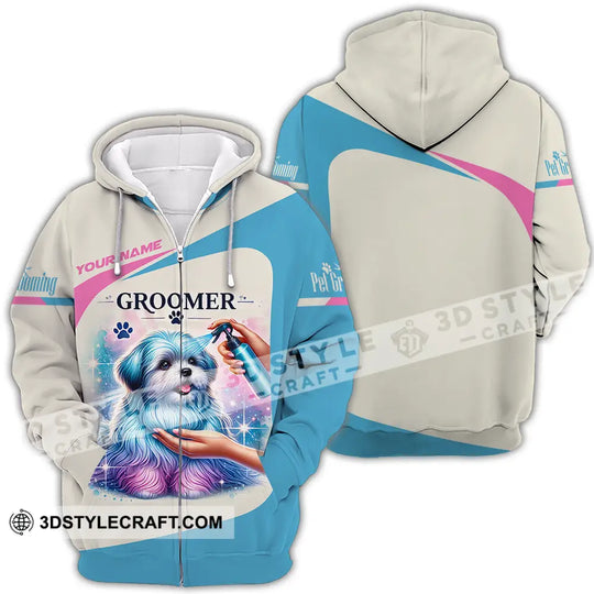 Unisex Shirt - Custom Name Pet Groomer Shirt style option 4