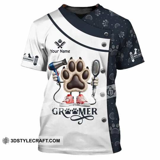 Unisex Shirt, Custom Name Pet Grooming Shirt, Pet Shop T-Shirt style option 2