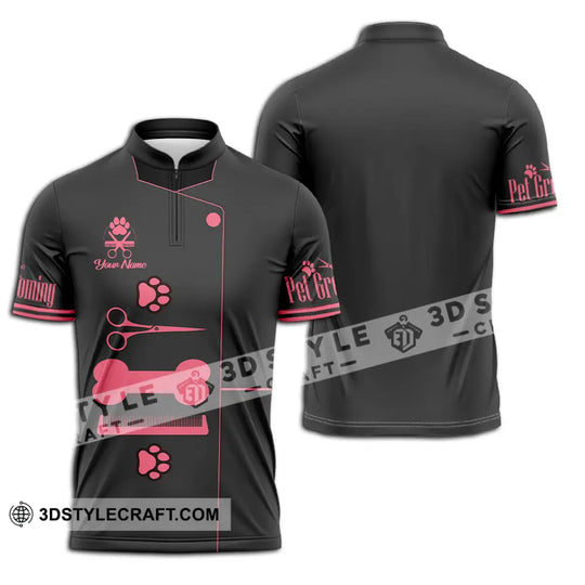 Unisex Shirt - Custom Name Pet Grooming Shirt style option 2