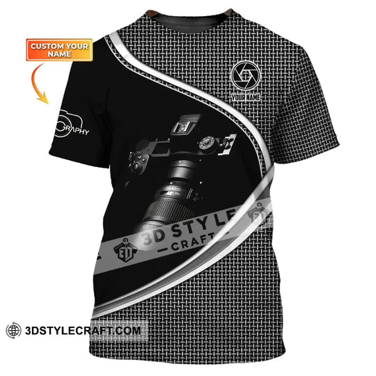 Unisex Shirt, Custom Name Photographer Shirt, Camera Lover Shirt, Gift For Photographers style option 1