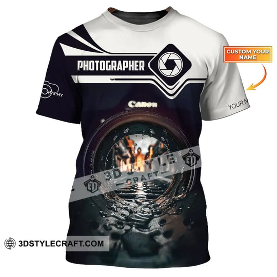 Unisex Shirt, Custom Name Photographer Shirt, Photography Shirt, Gift For Photographers style option 1