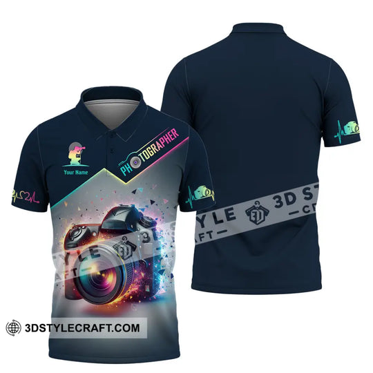 Unisex Shirt, Custom Name Photographer Shirt, Photographer Polo Shirt, Photographer Gift style option 4