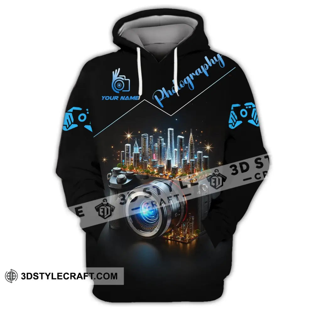 Unisex Shirt Custom Name Photographer Polo Long Sleeve Hoodie / S T-Shirt
