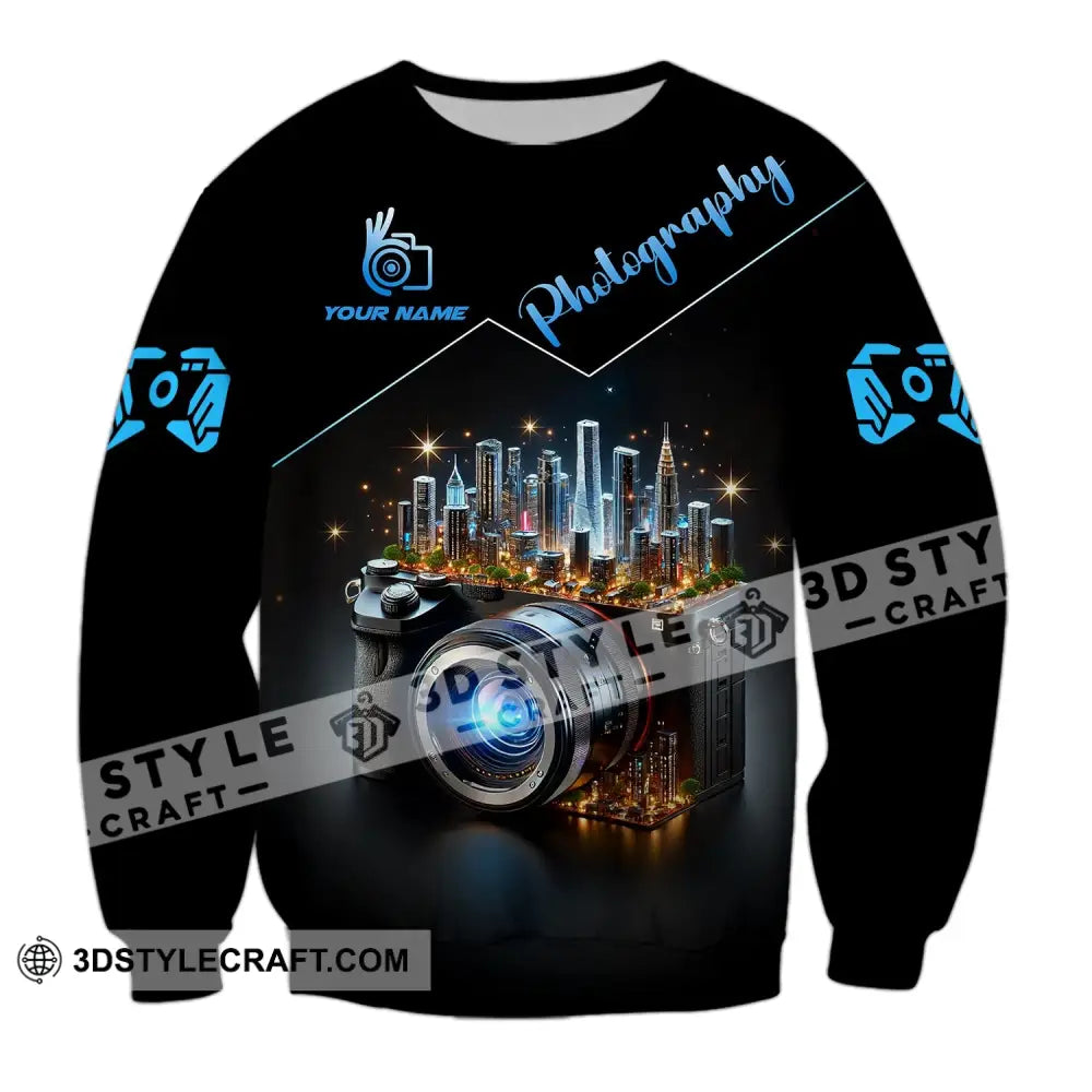 Unisex Shirt Custom Name Photographer Polo Long Sleeve / S T-Shirt