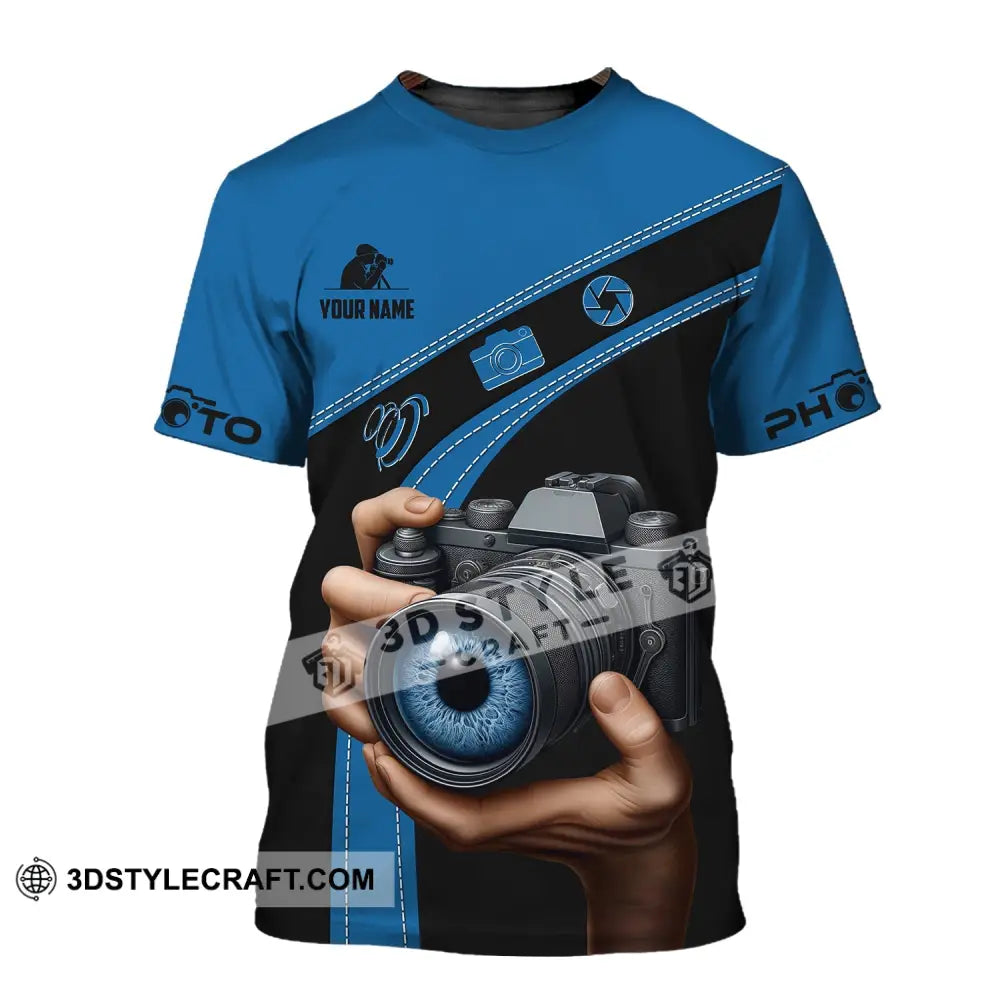 Unisex Shirt Custom Name Photographer Polo Long Sleeve T-Shirt / S T-Shirt