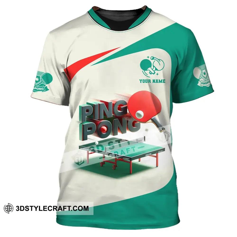 Unisex Shirt Custom Name Ping Pong T-Shirt Club Clothing Gifts For Lovers / S