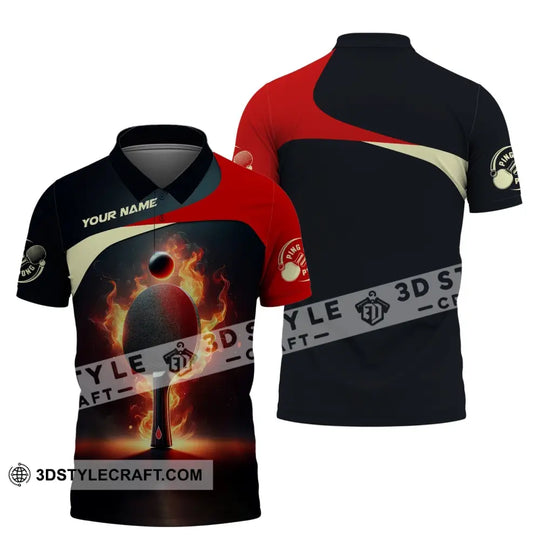 Unisex Shirt, Custom Name Ping Pong T-Shirt, Ping Pong Club Clothing, Gifts for Ping Pong Players style option 4