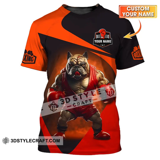 Unisex Shirt - Custom Name Pitbull Boxing Shirt style option 1