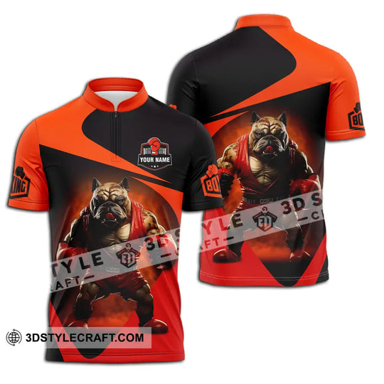 Unisex Shirt - Custom Name Pitbull Boxing Shirt style option 2