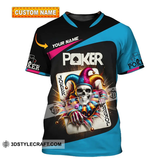 Unisex Shirt, Custom Name Poker Shirt, Gift for Poker Lover style option 1