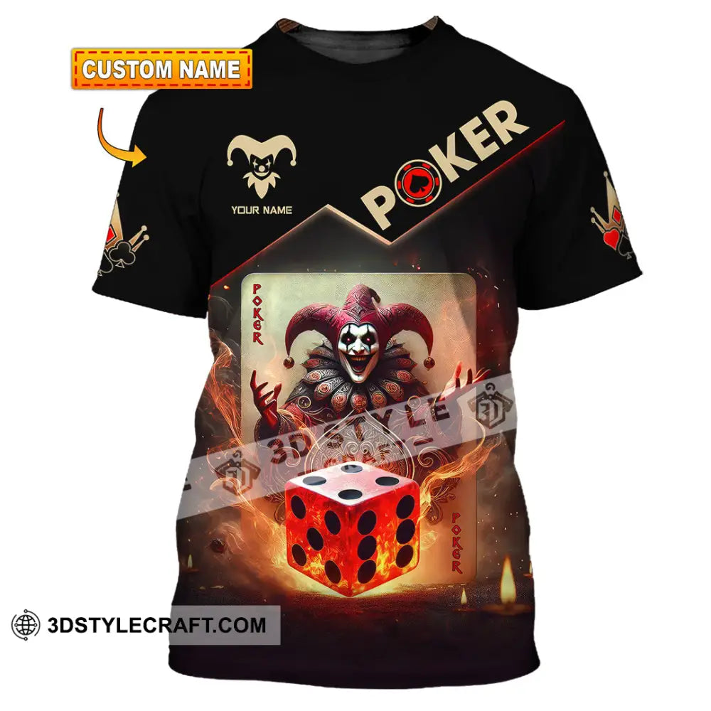 Unisex Shirt Custom Name Poker Gift T-Shirt