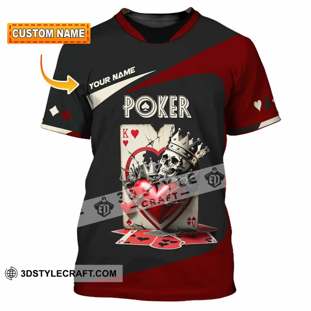 Unisex Shirt Custom Name Poker Hoodie Polo Long Sleeve T-Shirt