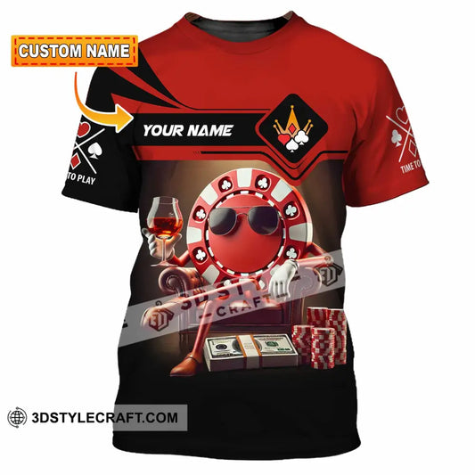 Unisex Shirt Custom Name Poker Hoodie Polo Long Sleeve T-Shirt