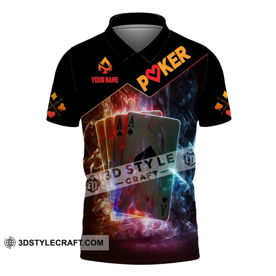 Unisex Shirt, Custom Name Poker Shirt, Poker King T-Shirt Hoodie Long Sleeve Shirt, Casino Shirt style option 3