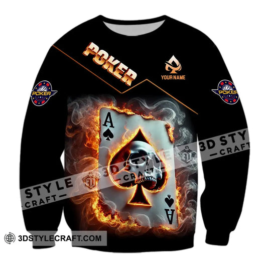 Unisex Shirt, Custom Name Poker Shirt, Poker King T-Shirt Hoodie Long Sleeve Shirt, Casino Shirt style option 4