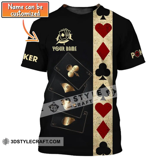 Unisex Shirt, Custom Name Poker T-Shirt, Poker Casino Shirt, Poker Gift style option 1