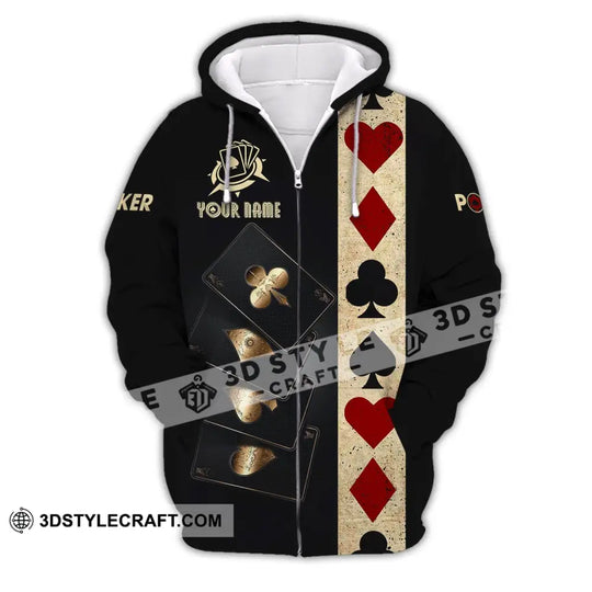 Unisex Shirt, Custom Name Poker T-Shirt, Poker Casino Shirt, Poker Gift style option 3