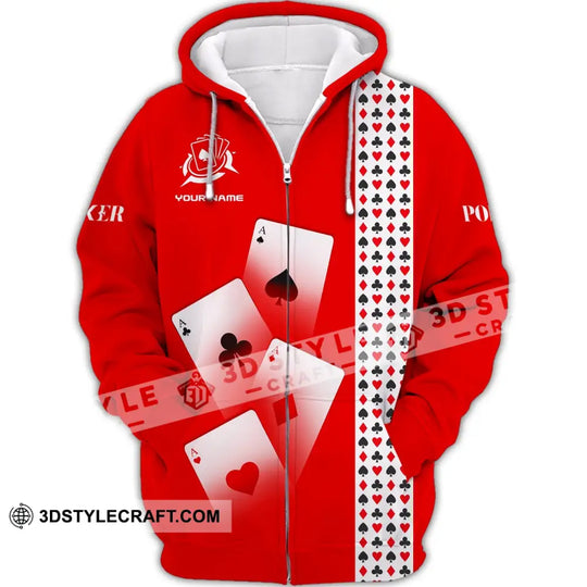 Unisex Shirt, Custom Name Poker T-Shirt, Poker Hoodie, Casino Poker style option 3