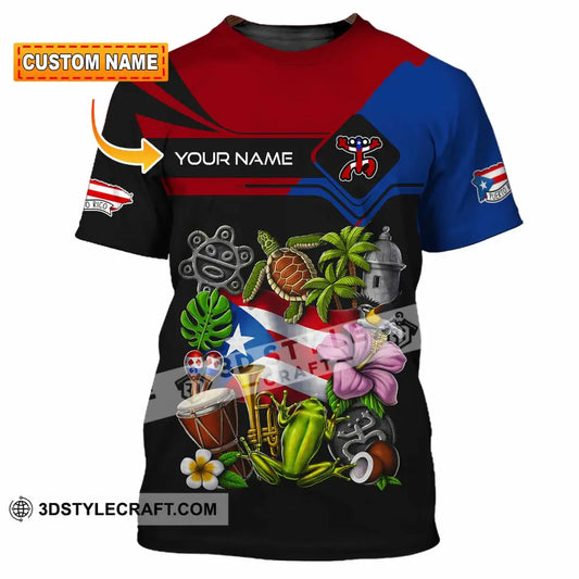 Unisex Shirt Custom Name Puerto Rico Lover Gift T-Shirt