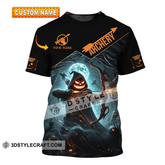 Unisex Shirt - Custom Name Shirt Pumpkin Shoot Archery style option 1