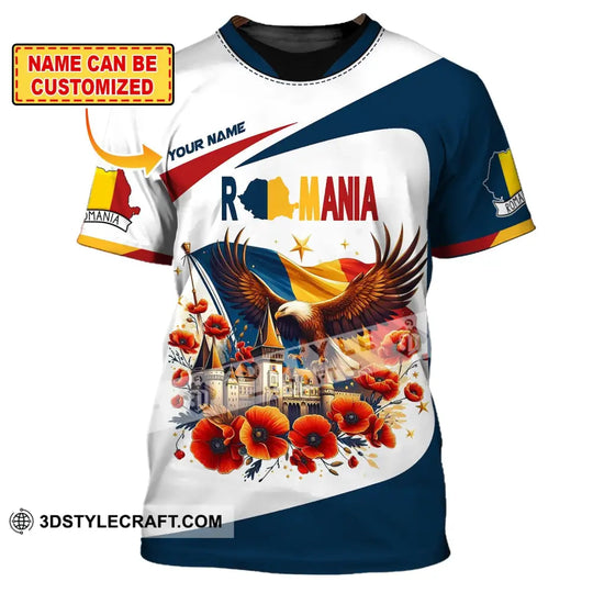 Unisex Shirt, Custom Name Romania Shirt, Romania Polo Long Sleeve, Romania Gift style option 1