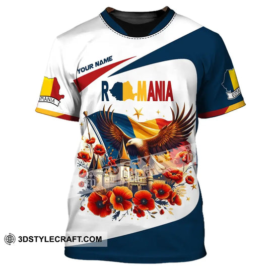 Unisex Shirt, Custom Name Romania Shirt, Romania Polo Long Sleeve, Romania Gift style option 2