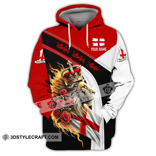 Unisex Shirt - Custom Name Rose Lion England Shirt style option 2
