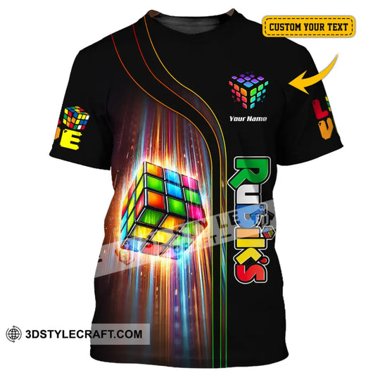 Unisex Shirt, Custom Name Rubik Shirt, Rubik Apparel, Rubik Polo Long Sleeve, Rubik Love T-Shirt style option 1