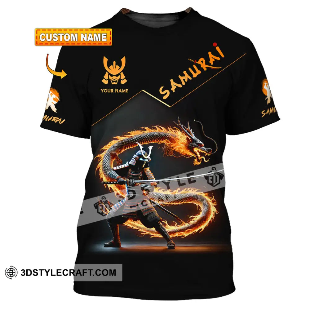 Unisex Shirt Custom Name Samurai Japanese T-Shirt Lover Gift T-Shirt