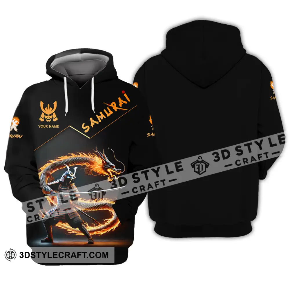 Unisex Shirt Custom Name Samurai Japanese T-Shirt Lover Gift Hoodie / S T-Shirt