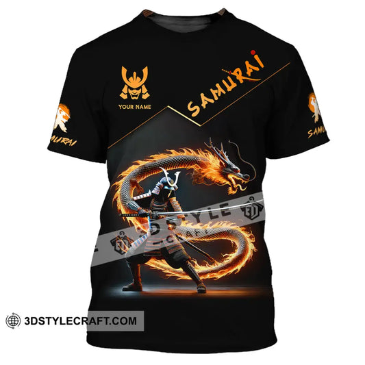 Unisex Shirt Custom Name Samurai Japanese T-Shirt Lover Gift / S T-Shirt
