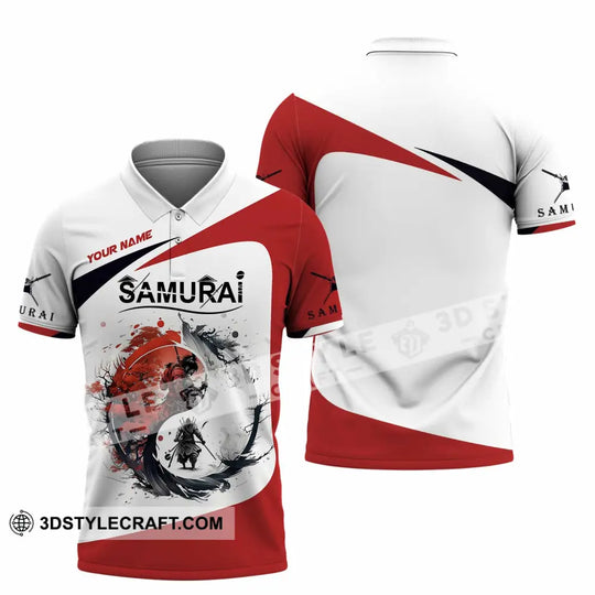 Unisex Shirt, Custom Name Samurai Shirt, Samurai Polo Long Sleeve Shirt style option 4