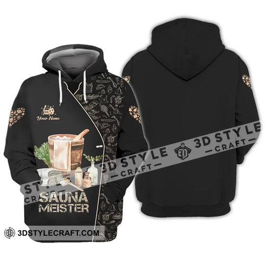 Unisex Shirt - Custom Name Sauna Heart Shirt Sauna Meister style option 3