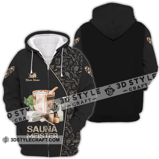Unisex Shirt - Custom Name Sauna Heart Shirt Sauna Meister style option 4