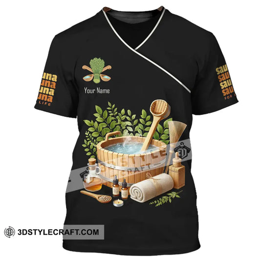 Unisex Shirt, Custom Name Sauna Shirt, Sauna Love Hoodie Shirt Polo Long Sleeve, Sauna For Live style option 2