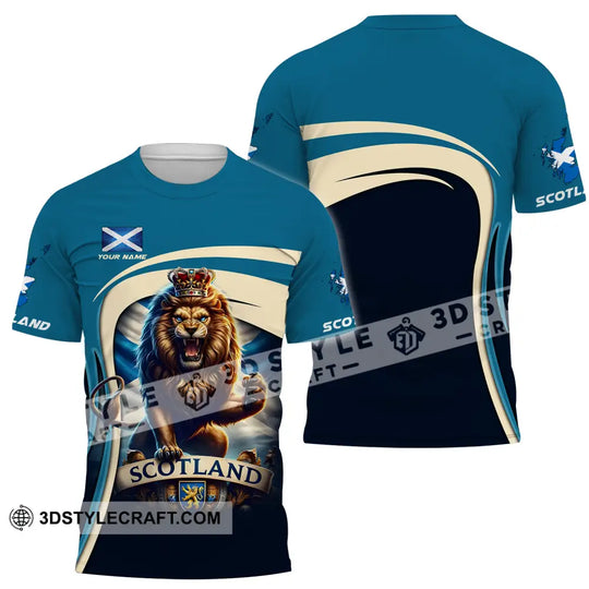 Unisex Shirt - Custom Name, Scotland Lion Shirt style option 3