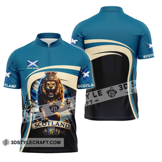 Unisex Shirt - Custom Name, Scotland Lion Shirt style option 4