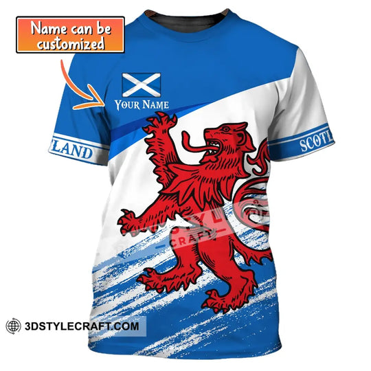 Unisex Shirt, Custom Name Scotland Zipper Hoodie, Scotland Love Shirt, Scotland Lover T-Shirt style option 1