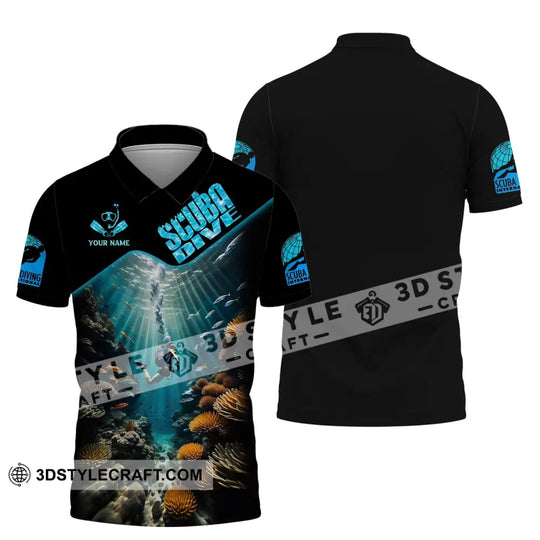 Unisex Shirt, Custom Name Scuba Diving Shirt, Scuba Diving Apparel, Gift For Scuba Diving Lovers style option 2