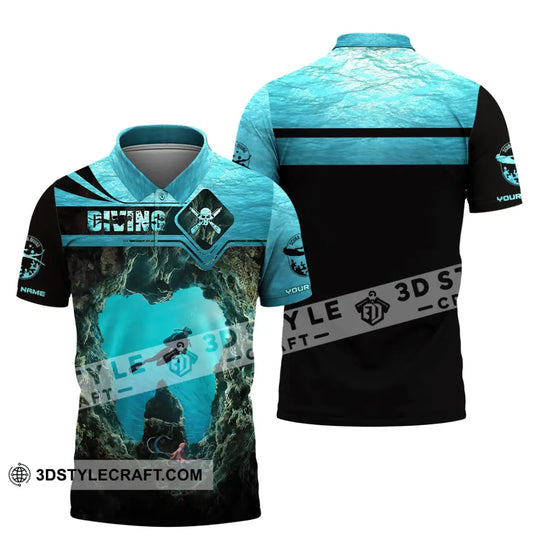 Unisex Shirt, Custom Name Scuba Diving Shirt, Gift for Scuba Diving Lover style option 4
