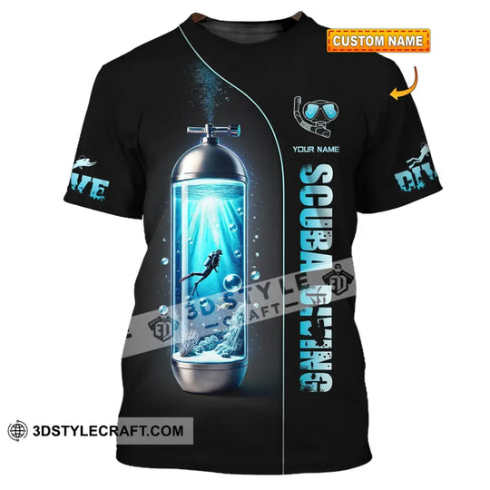 Unisex Shirt, Custom Name Scuba Diving Shirt, Scuba Diving Gift style option 1