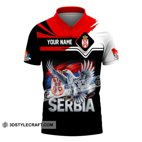 Unisex Shirt, Custom Name Serbia Shirt, Serbia Polo Long Sleeve, Serbia Gift style option 4