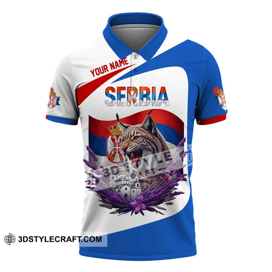 Unisex Shirt, Custom Name Serbia Shirt, Serbia Polo Long Sleeve, Serbia Gift style option 4