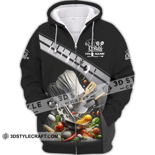 Unisex Shirt - Custom Name Shirt - Set Knife Of Chef, Kitchen Equipment style option 4