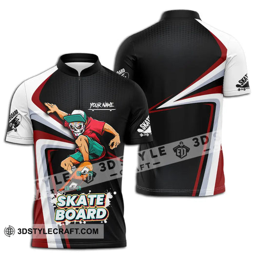 Unisex Shirt - Custom Name Skateboard Sport Shirt For Player style option 2