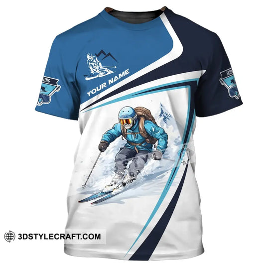 Unisex Shirt, Custom Name Skiing Shirt, Gift For Ski Lover, Ski Season Shirt style option 3