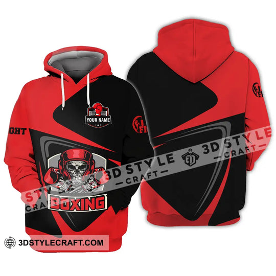Unisex Shirt - Custom Name Skull Boxing Shirt style option 3