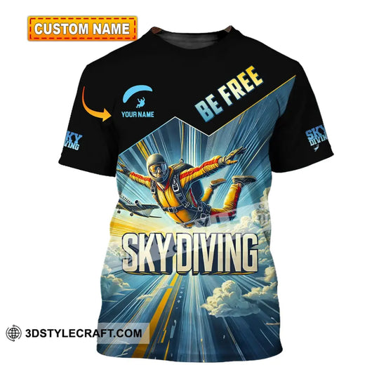 Unisex Shirt, Custom Name Sky Diving Shirt, T-Shirt for Sky Diving Lover style option 1