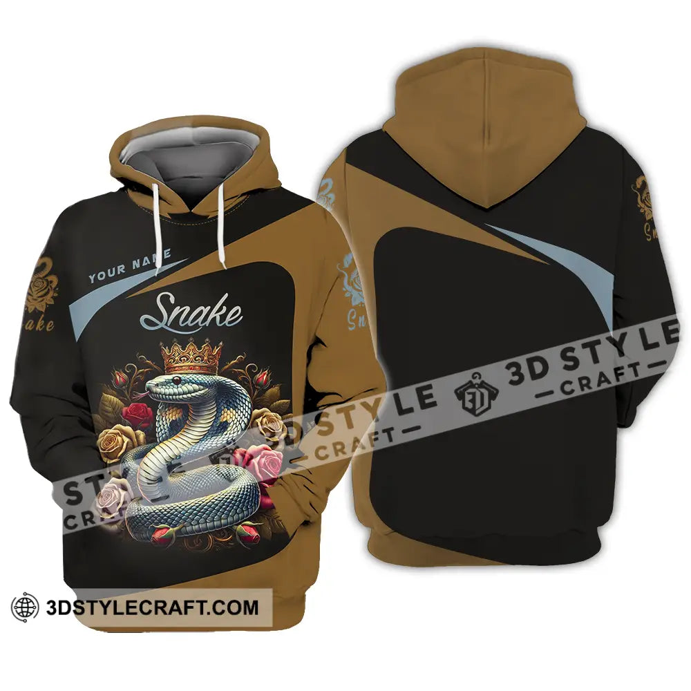 Unisex Shirt - Custom Name Snake Hoodie / S T-Shirt