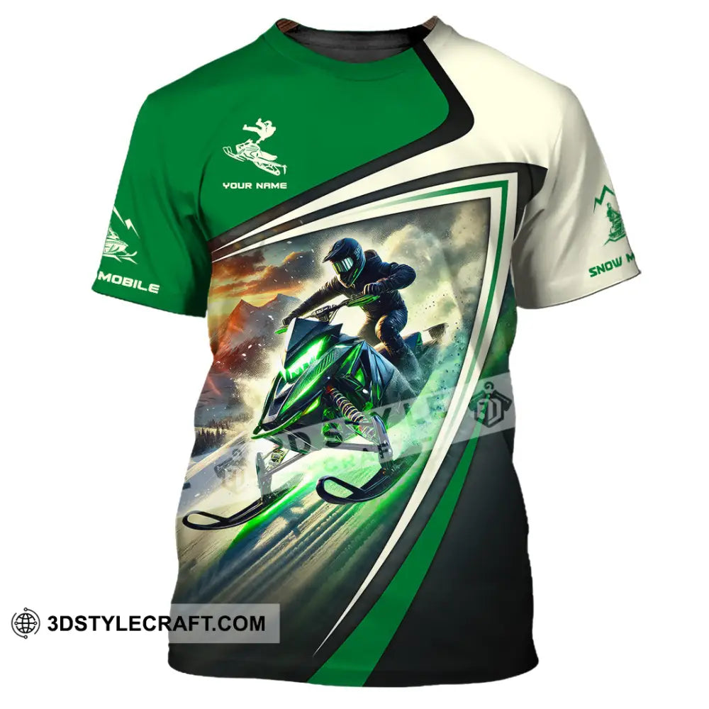 Unisex Shirt Custom Name Snow Mobile Gift T-Shirt / S T-Shirt